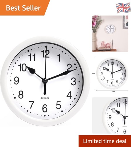 Chic white wall clock with - white,