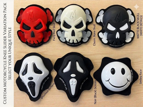 Knee sliders ghostface smiley - knee,