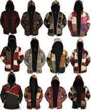 Patchwork Mens Hooded Fleece