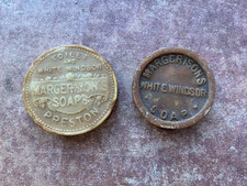Pair of Antique Advertising Soaps By Margerison of Preston - dated 1882 &