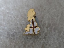 England - Cross of St George Shield with Bulldog Breed Enamel Pin Badge Wembley 