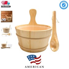 Sauna Bucket and Ladle, Wooden