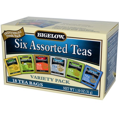 Six assorted tea variety - six, pack