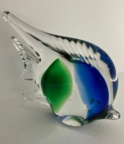 Glass fish ornament - glass,