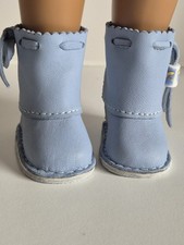 Blue  Leather  Boots Sasha