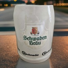Schwaben Brau German Stein Beer Mug Stoneware Collectors Barware Vintage