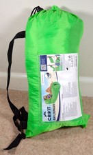 Crivit Air Lounger Green Portable Beach Camping Festival Air Chair & Carry Bag