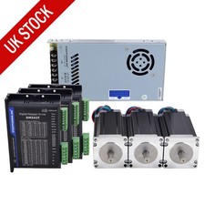 3 Axis 3Nm Nema 23 Stepper Motor 4.2A Φ10mm & Driver DM542T & Power CNC Kit