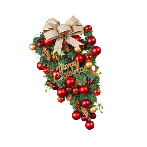 Christmas teardrop swag wreath - swag,