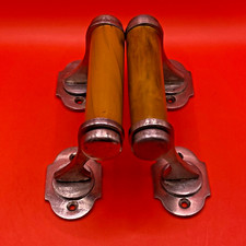 Vintage USSR Bakelite Door Handles Catalin Faturan Set of 2