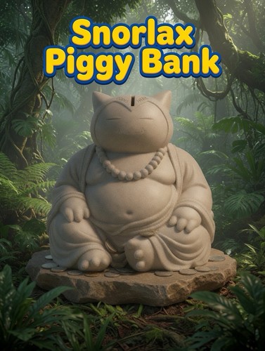 Large snorlax pokemon piggy - snorlax,