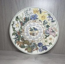 Wedgwood Calendar Plate 2003 Seasons Daily Mail Queen’s Ware Floral Artwork 