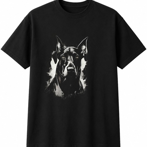 Doberman greyscale dog lover - greyscale,
