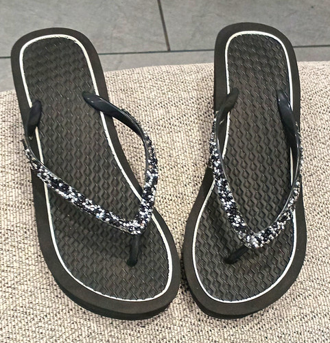 Ladies black toe post - uk,
