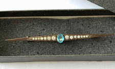 Vintage elegant tapered costume Antique/Art Deco style gemstone brooch