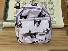 Kuromi Sanrio Backpack With Straps Zip Up School Travel Bag New
