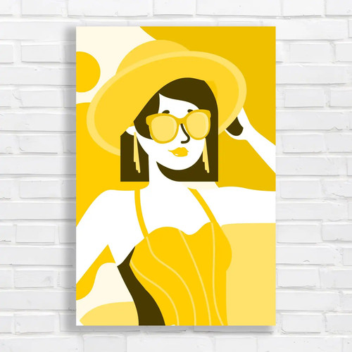 Vibrant retro portrait yellow - retro,