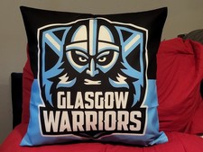 Glasgow Warriors Rugby Football Club Cushion Cover Pillow Case Rugby League 