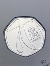 2022 Queens Platinum Jubilee 50p Coin Brilliant Uncirculated BUNC BU Royal Mint