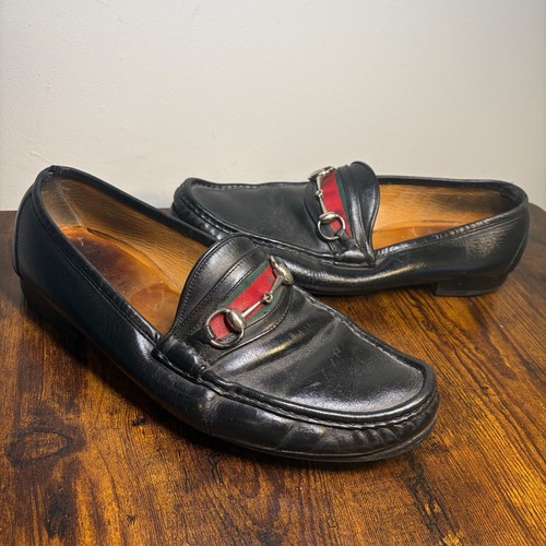 Gucci black leather - gucci, horsebit
