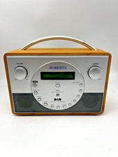 ROBERTS Sound 78 RD-78 FM RDS DAB Digital Clock Radio Wooden Silver & Adaptor
