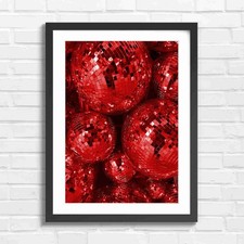 Disco Ball Lights Party Red