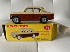 Vintage 1959-63 Dinky Toys 168 Singer Gazelle in brown in original box vgc