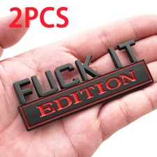 2x FUCK-IT EDITION Logo Emblem Badge Decal Metal Stickers Decor Car Accessories