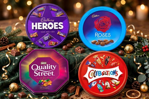 Christmas chocolate tins - christmas,