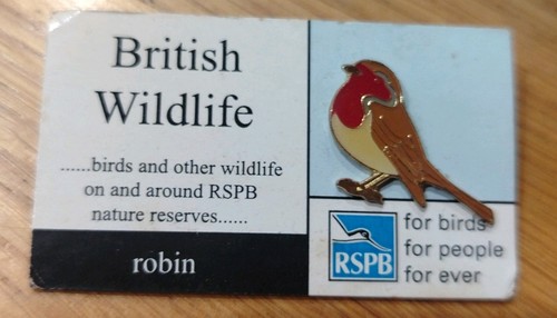 Rspb pin badge robin - rspb-,