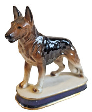Quality Bone China Dog Figurine Figure Ornament Alsatian German Shepherd Small