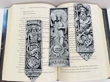 Zodiac Sign Bookmark – Astrology Horoscope Gothic Gift – Single