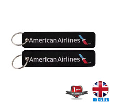 American Airlines Keyring Keychain Tag luggage embroidery Fast Shipping