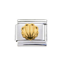 Shell mermaid gold coloured Italian charm - fits 9mm classic Italian charms