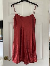zara red sequin dress Size A