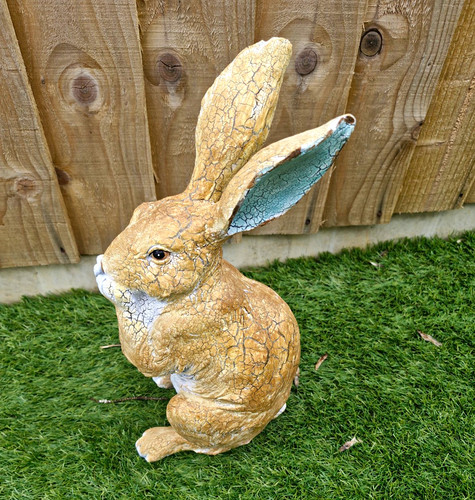 Resin rabbit garden statue - resin,