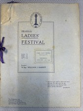 The Doric Lodge no 933 Ladies Festival Memorabilia Program