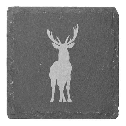 Stag silhouette coaster - coaster, /