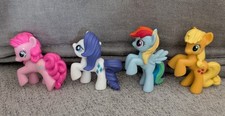 My Little Pony Mini Figures  Apple Jack Rarity Pinkie Pie Rainbow Dash 2010 Set