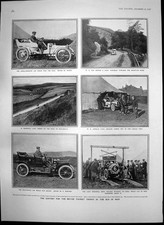 Antique Print Contest Motor Tourist Trophy Isle Man Arrol Johnston Car 1905