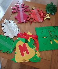 x7 Vintage Foil Gold Garland Christmas Decorations Ceiling Hanging  1980s 1970