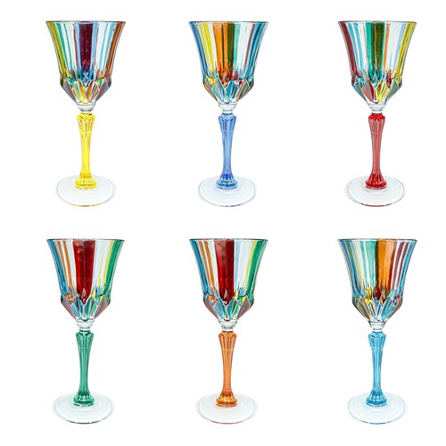 Set six murano wine - of,