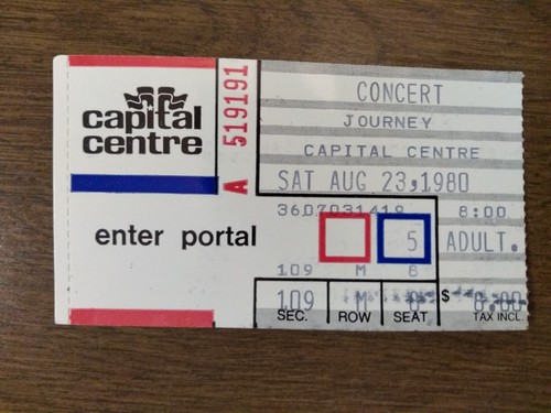Journey concert ticket - journey, stub