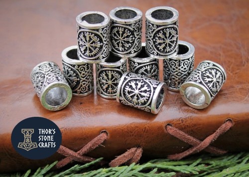 Viking beard ring - ring, vegvisir