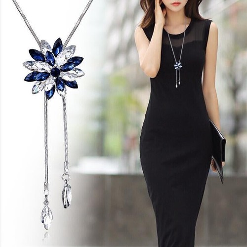 Women crystal pendant - pendant, long