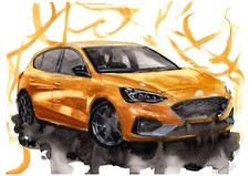 Painting of a Ford Focus ST
