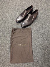 Gucci Men's Leather Slip-On Dress Shoes Brown Size 10 UK - #1007