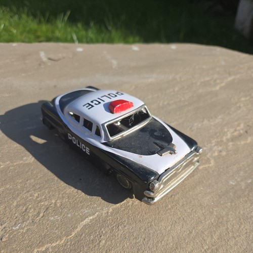 Vintage tinplate police car - vintage,