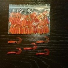 50 Red/Red Glitter 5cm Swirly