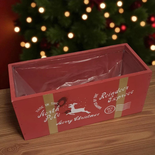 Festive wooden trough - festive,